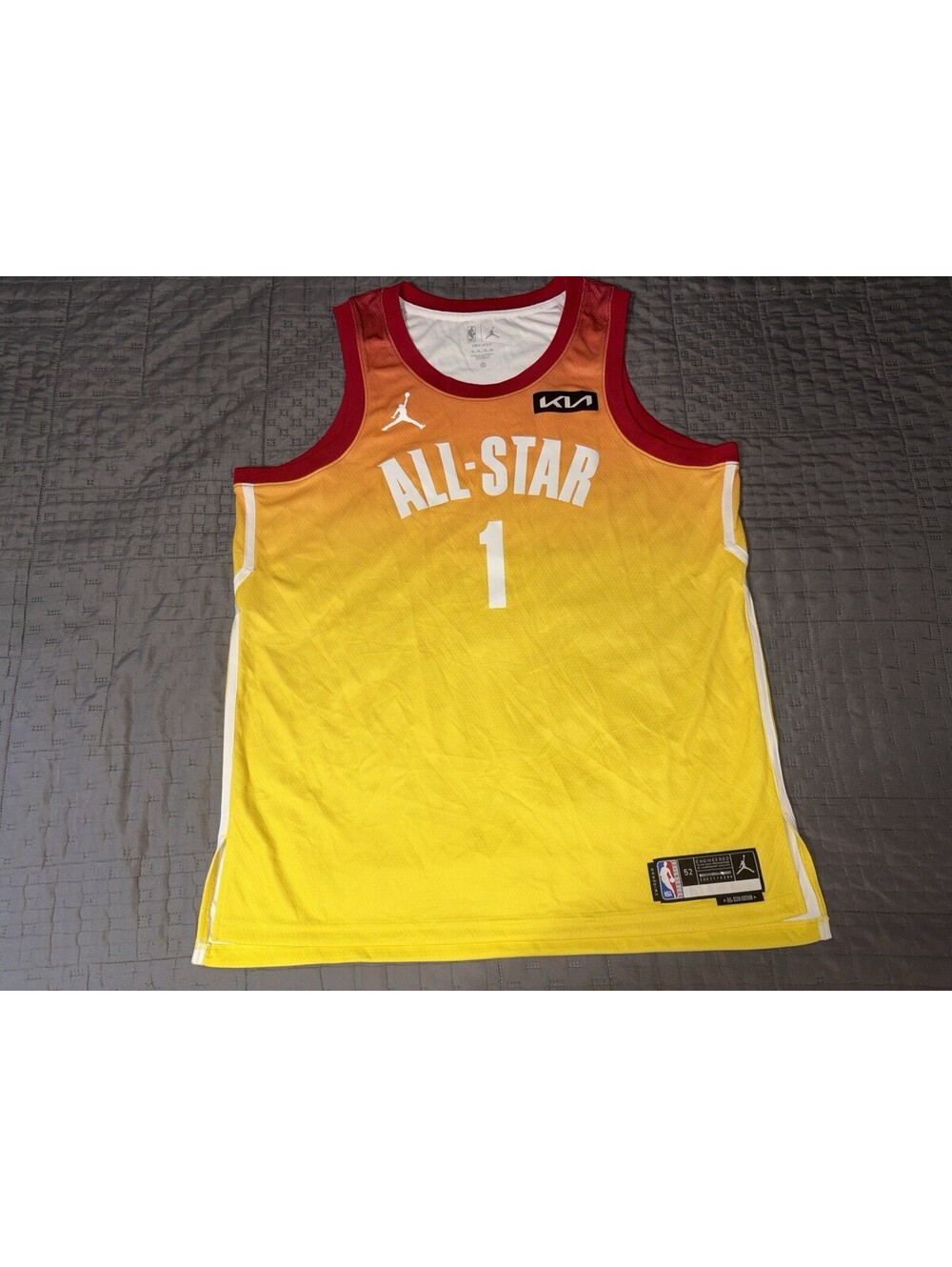 Size 1XL Nike Air Jordan LaMelo Ball All Star Jersey Yellow Orange Unreleased